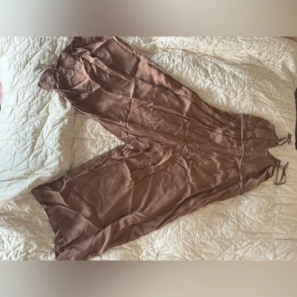 NWOT Ozma Ingrid jumpsuit, Cupro, in rosehip (a pinky taupe), S - Picture 3 of 8